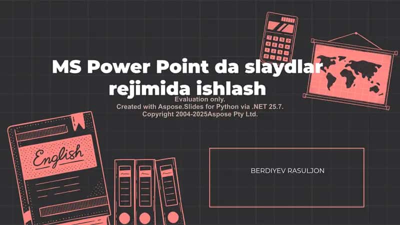 MS Power Point da slaydlar rejimida ishlash