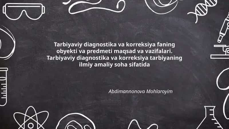 Tarbiyaviy diagnostika va korreksiya