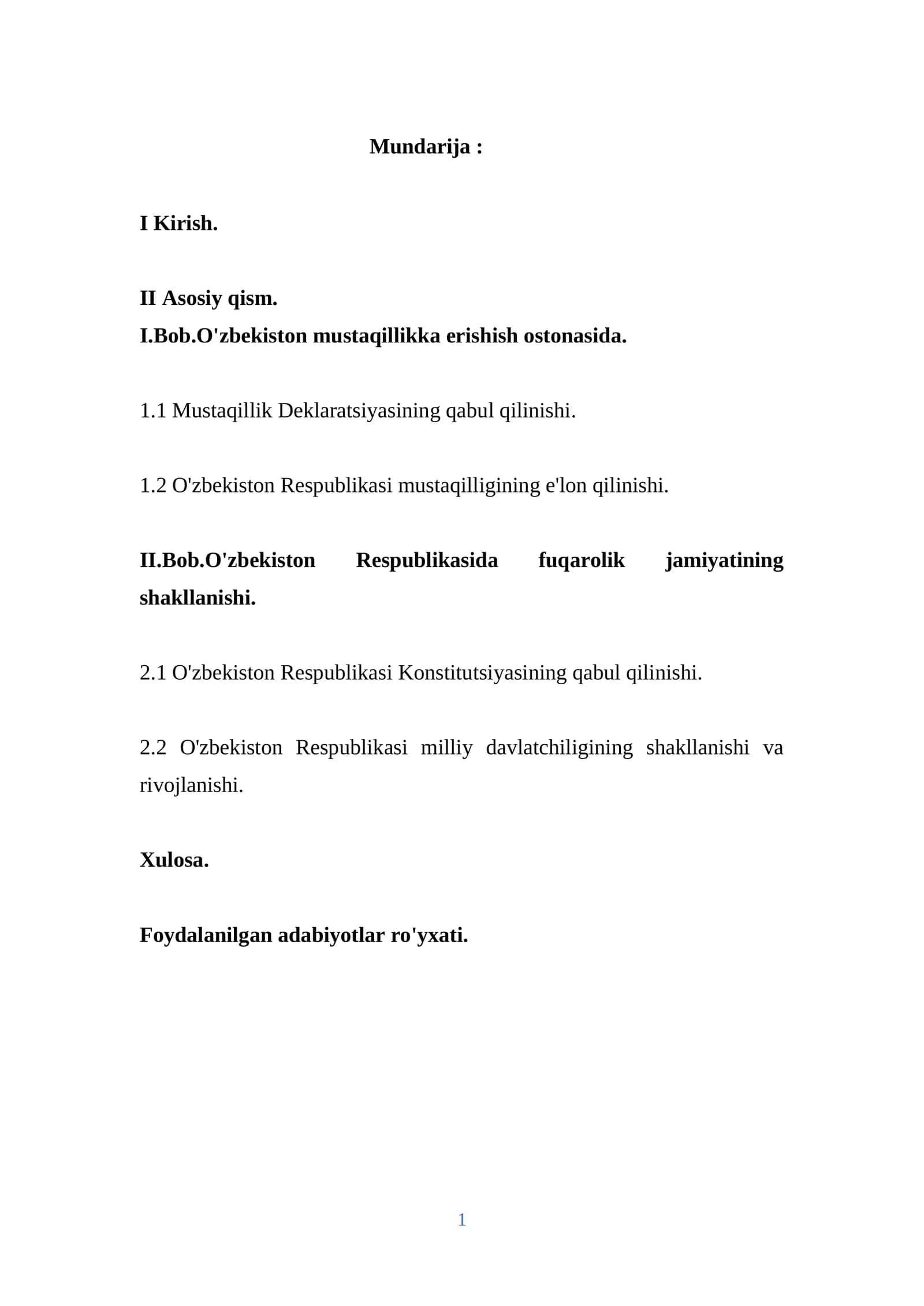 O'zbekiston Respublikasida fuqarolik jamiyatining shakllanishi