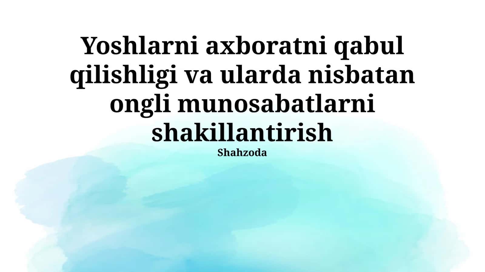 Dezinformatsiyaga qarshi turish madaniyatini shakllantirish