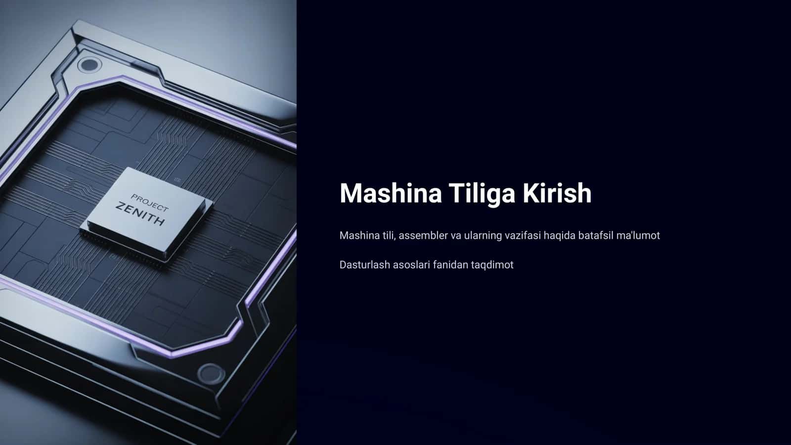 Mashina Tiliga Kirish