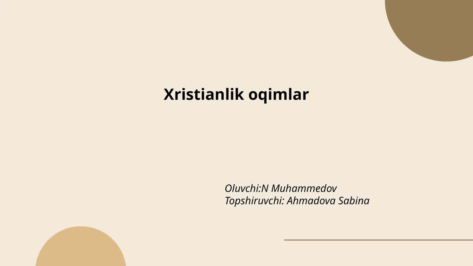 Xristianlik oqimlar