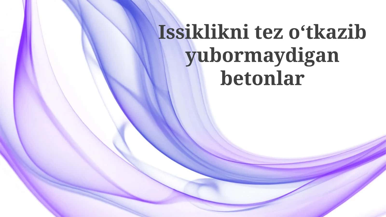 Yuqori Mustahkamlikdagi Qisqarmas Betonlarning Qo'llanilishi