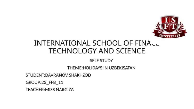 Holidays in Uzbekistan