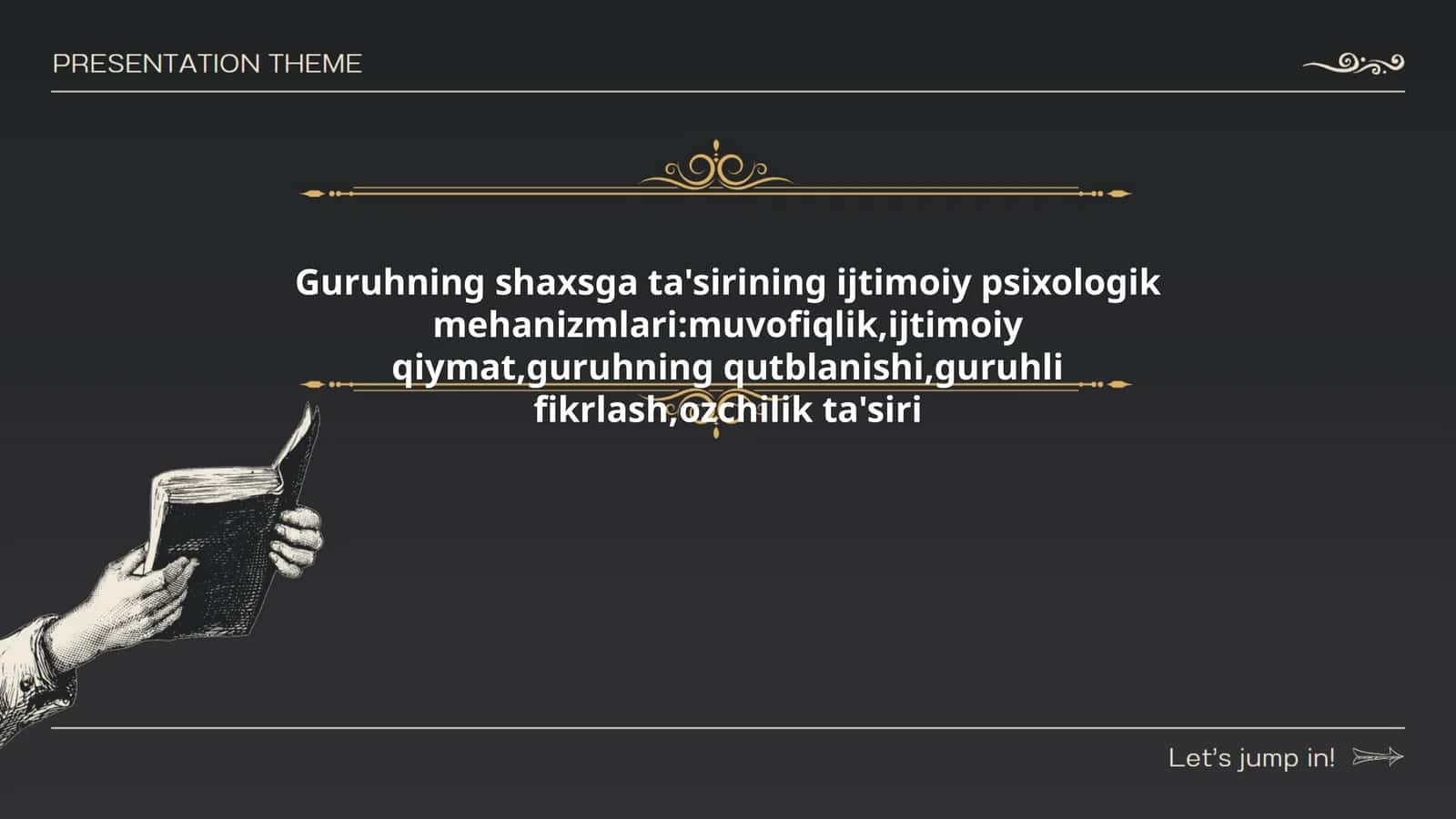 Guruhning shaxsga ta'sirining ijtimoiy psixologik mehanizmlari