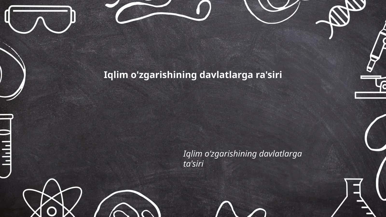Iqlim o'zgarishining davlatlarga ra'siri