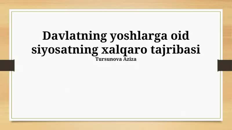 Kanadaning Yoshlar Siyosati Dasturlari