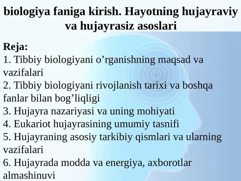 Biologiya faniga kirish