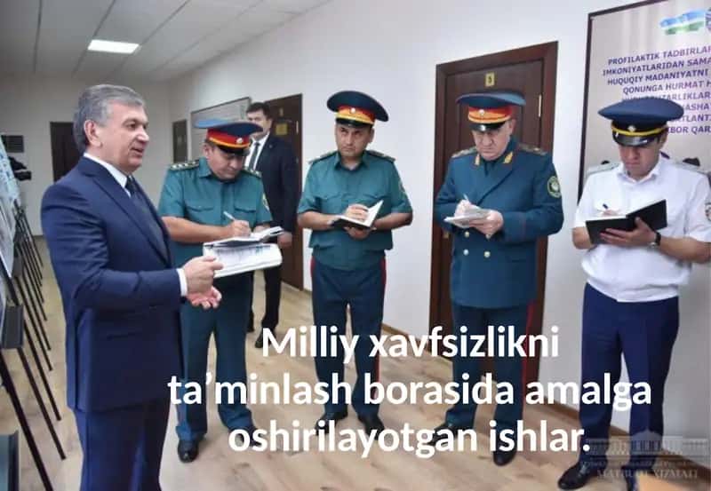 Milliy xavfsizlikni ta'minlash bo'rasida amalga oshirilayotgan ishlar