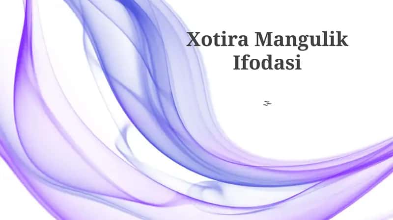 Xotira Mangulik Ifodasi