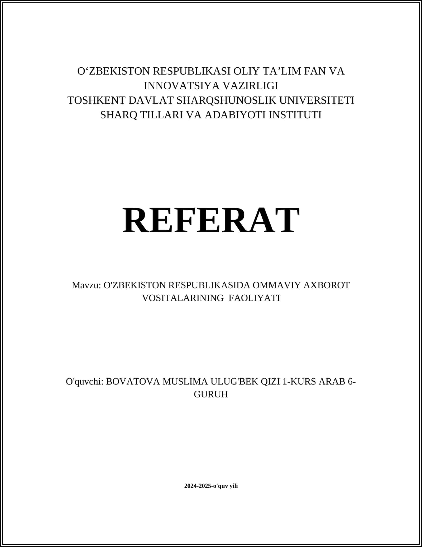 Ommaviy axborot vositalarining tarixi