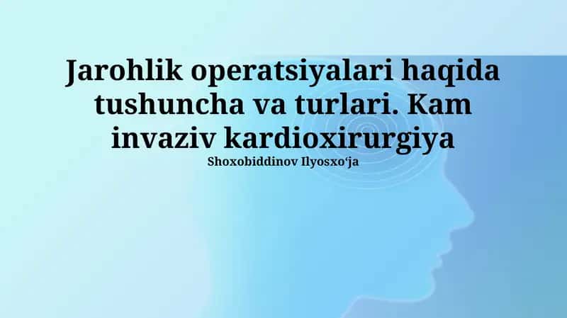 Yurak jarrohligi turlari