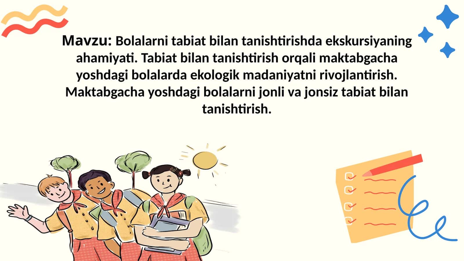 Bolalarni tabiat bilan tanishtirishda ekskursiyaning ahamiyati