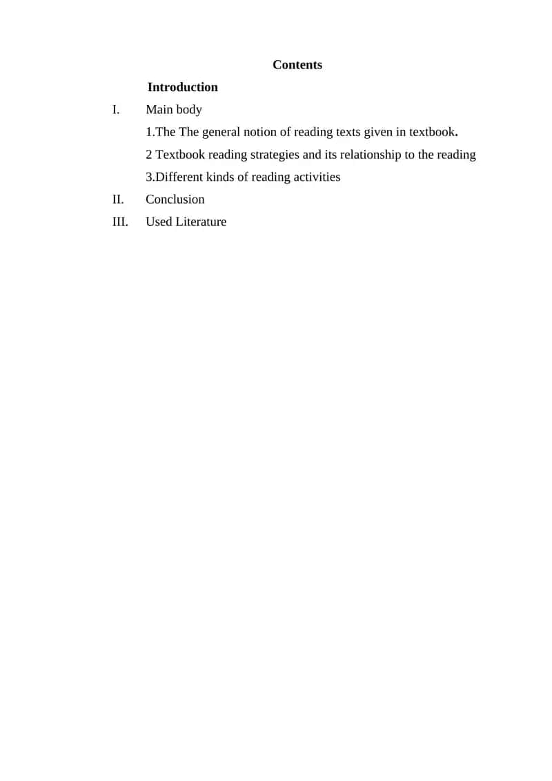 Reading Texts in Textbooks and Strategies for Effective Reading Activities