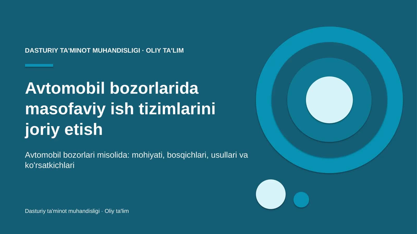 Avtomobil bozorlarida masofaviy ish tizimlarini joriy etish