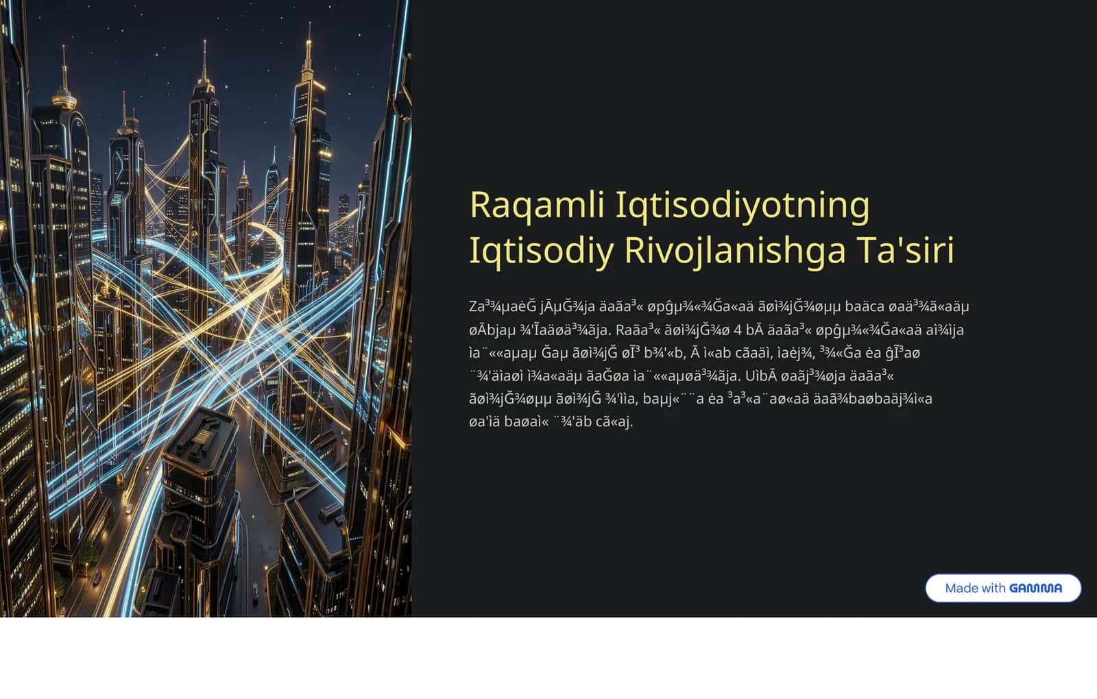 Raqamli Iqtisodiyotning Iqtisodiy Rivojlanishga Ta'siri