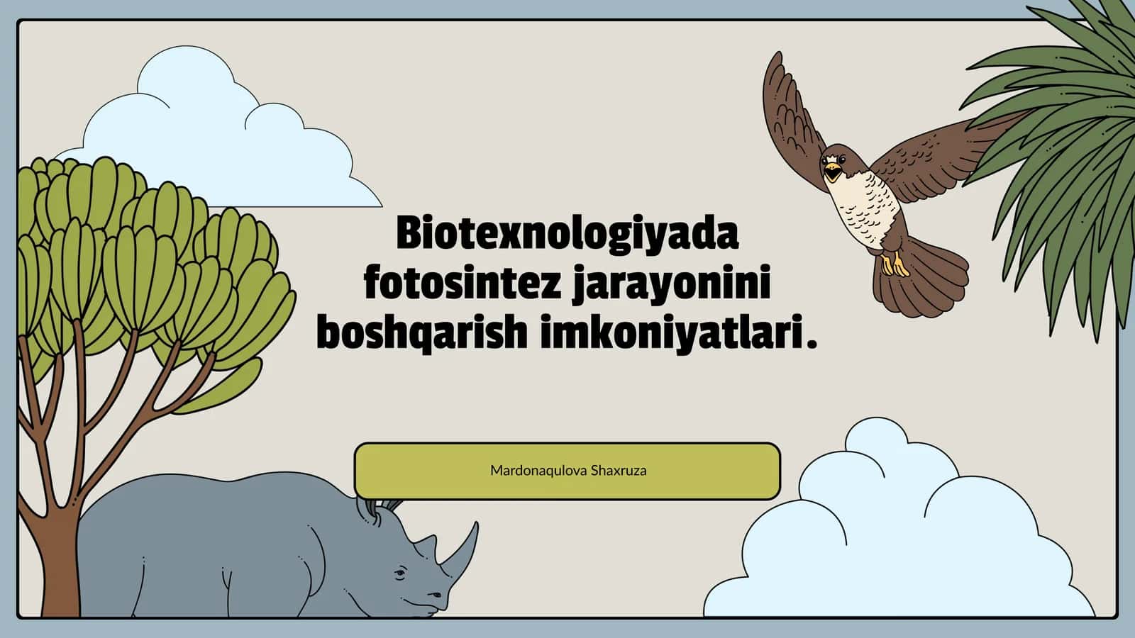 Biotexnologiyada Fotosintez Jarayonini Boshqarish Imkoniyatlari