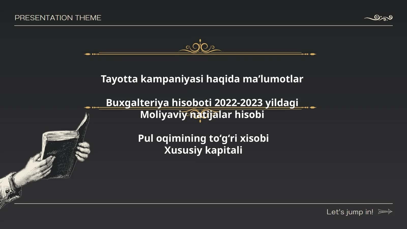 Toyota kompaniyasining buxgalteriya hisoboti (2022-2023 yillar)