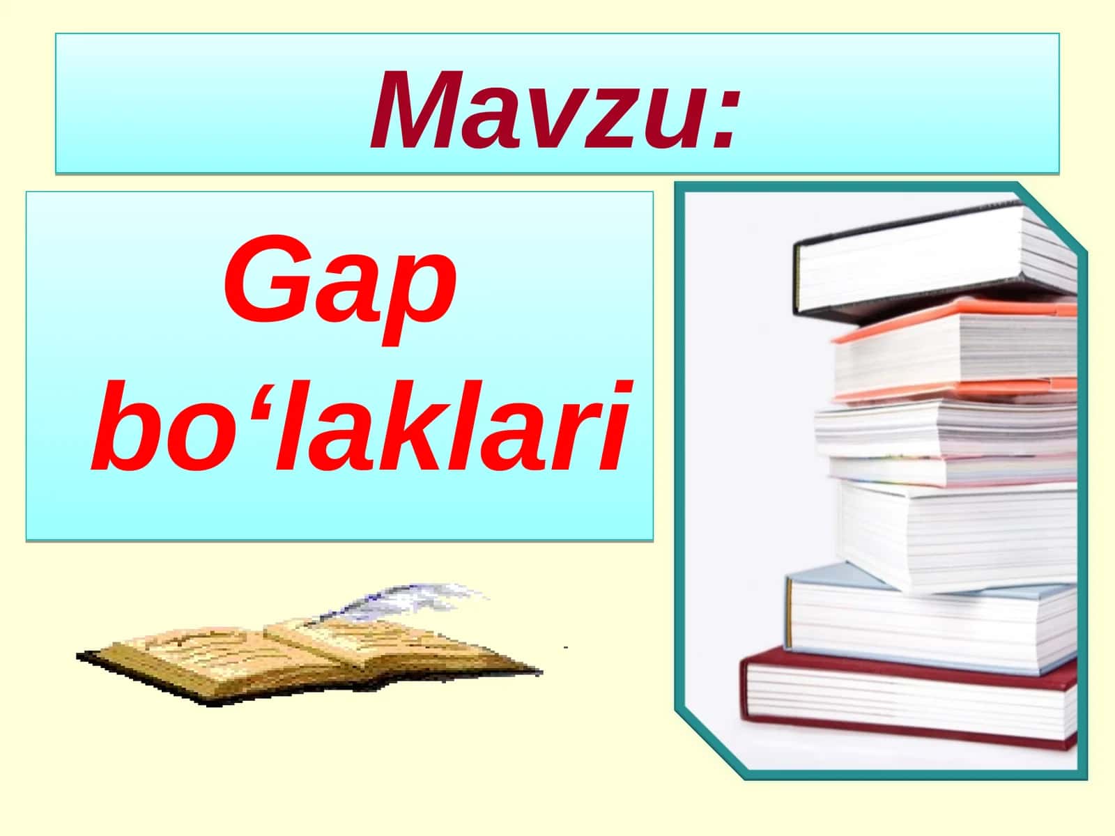 "Gap boʻlaklari" mavzusida taqdimot