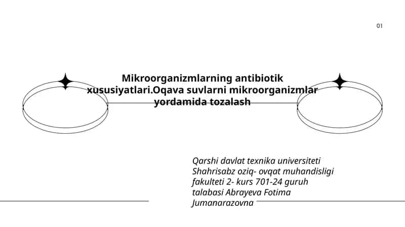 Mikroorganizmlarning antibiotik xususiyatlari