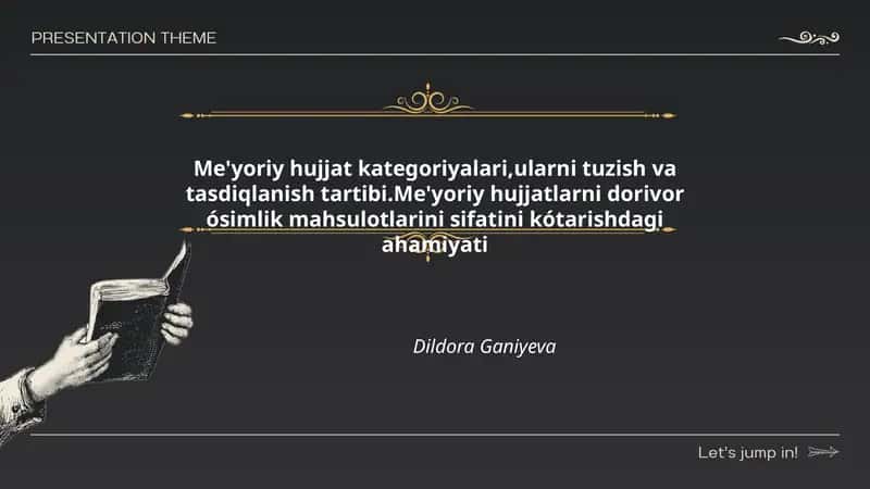 Me'yoriy hujjatlar tuzilishi