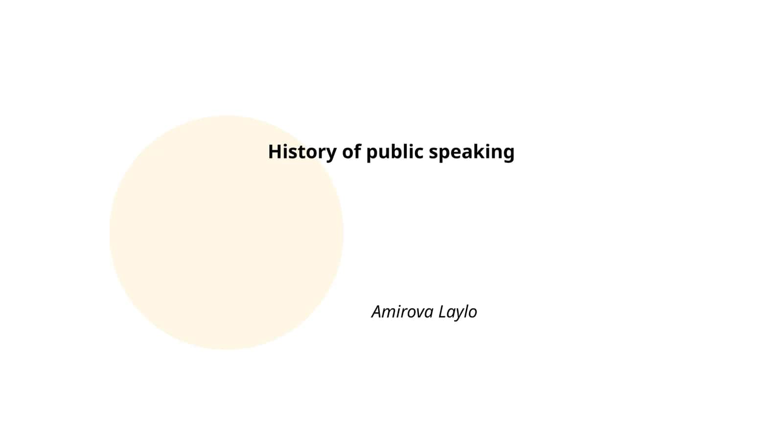 History of public speaking