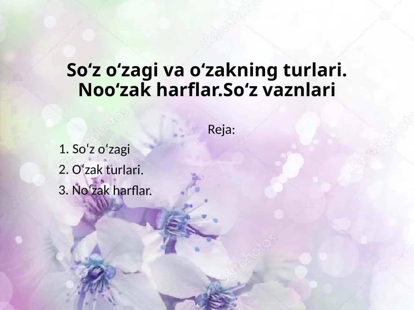 So‘z o‘zagi va o‘zakning turlari