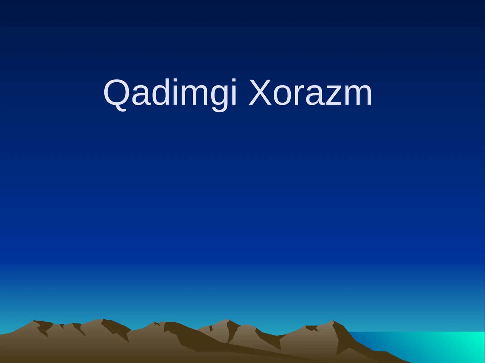 6-sinf tarix Qadimgi Xorazm