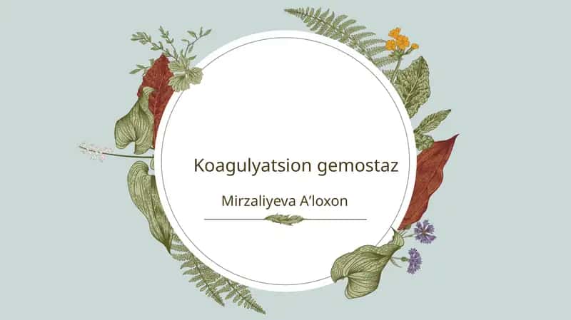 Koagulyatsion gemostaz