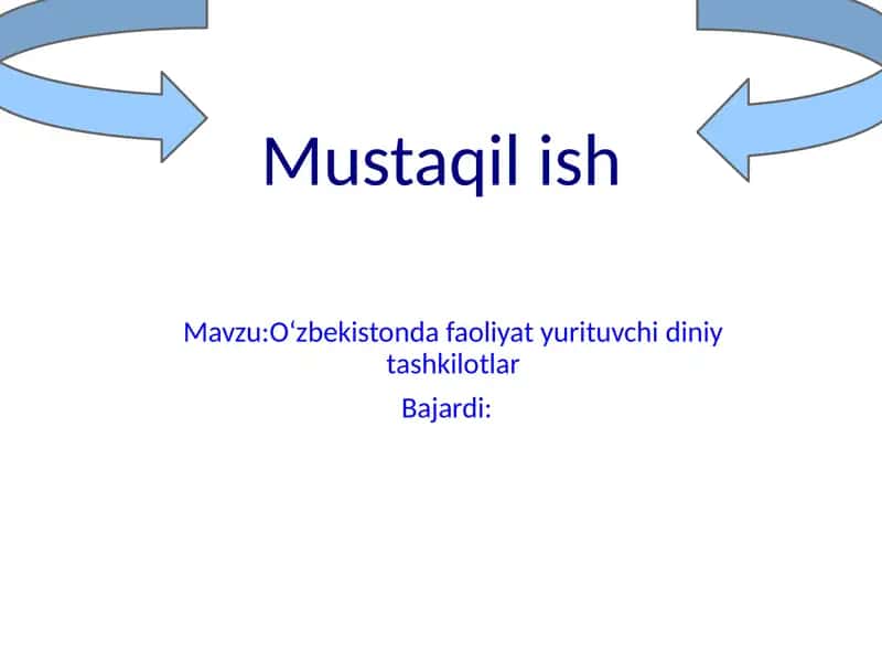 O‘zbekistonda faoliyat yurituvchi diniy tashkilotlar