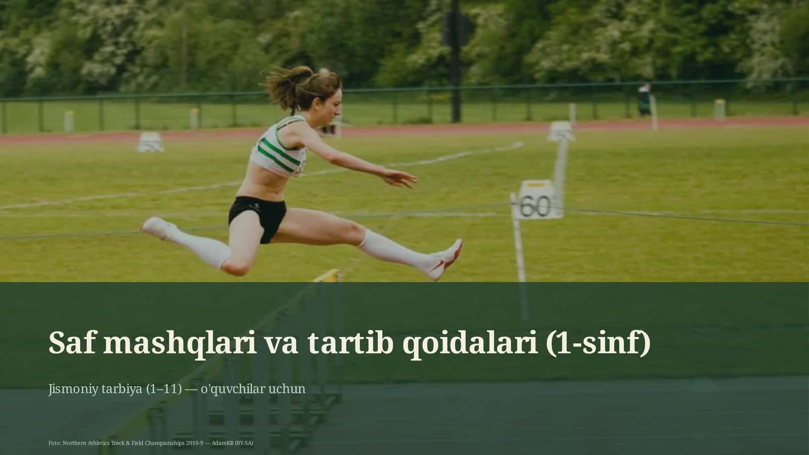 Saf mashqlari va tartib qoidalari (1-sinf)