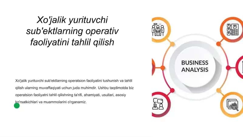 Operatsion faoliyatni tahlil qilish