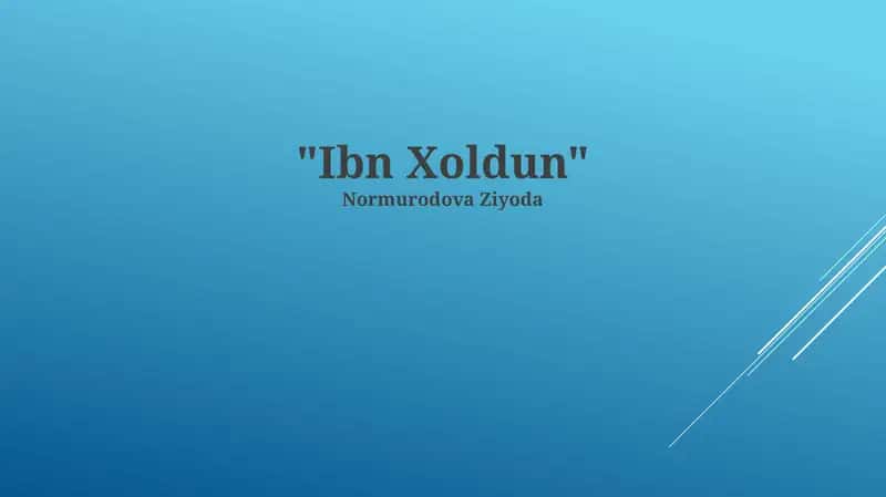 Ibn Xoldun