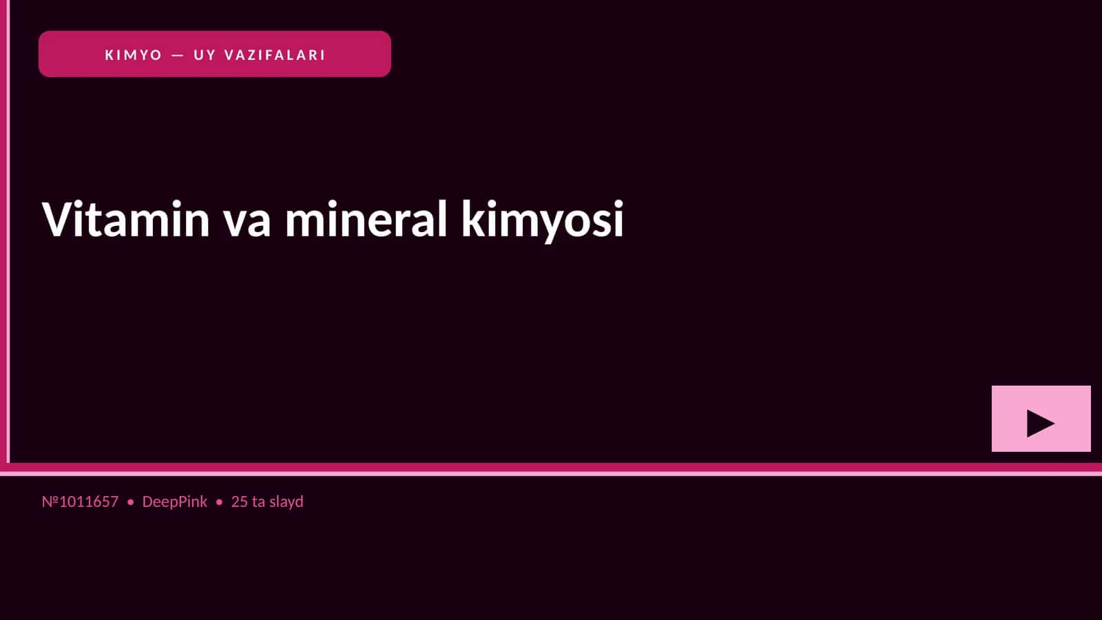Vitamin va mineral kimyosi