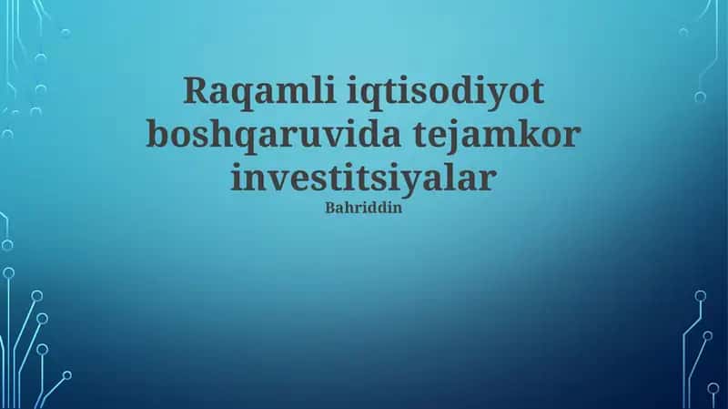 Raqamli Ko'nikmalarni O'rgatishdan Foyda