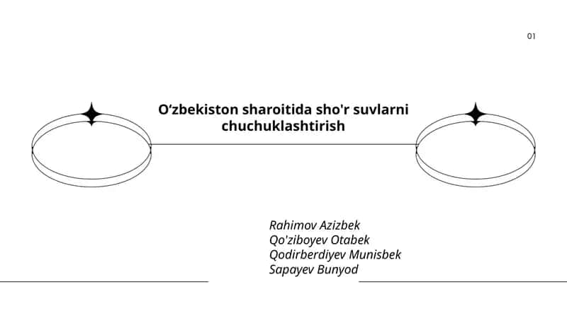 Oʻzbekiston sharoitida sho'r suvlarni chuchuklashtirish