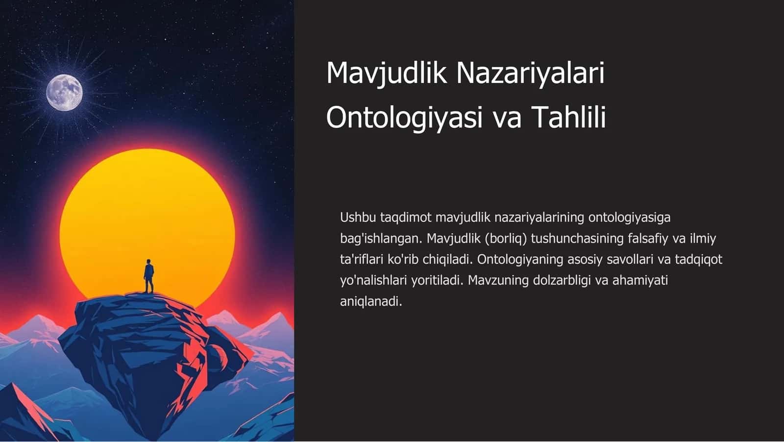 Mavjudlik Nazariyalari Ontologiyasi va Tahlili