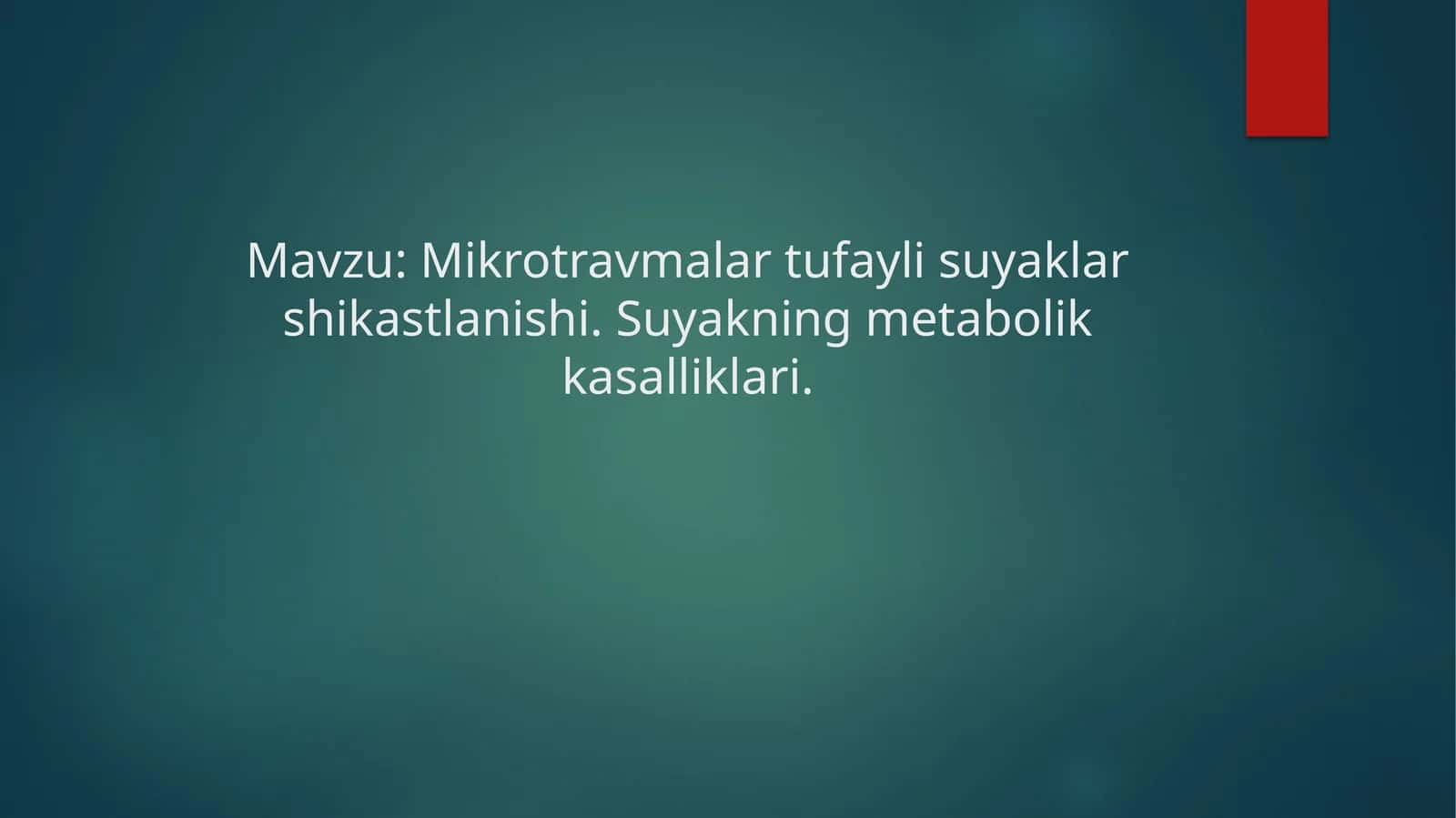 Mikrotravmalar va Suyak Shikastlanishi
