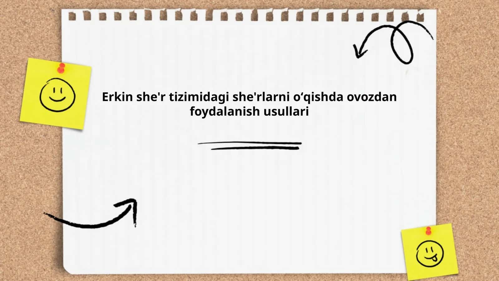 Erkin she'r tizimidagi she'rlarni oʻqishda ovozdan foydalanish usullari