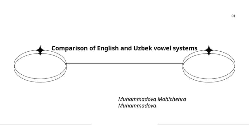 Comparison of English and Uzbek vowel systems