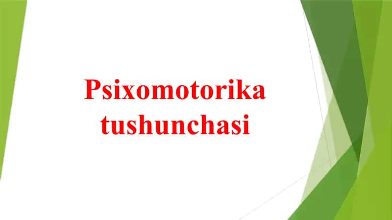 Psixomotorika tushunchasi