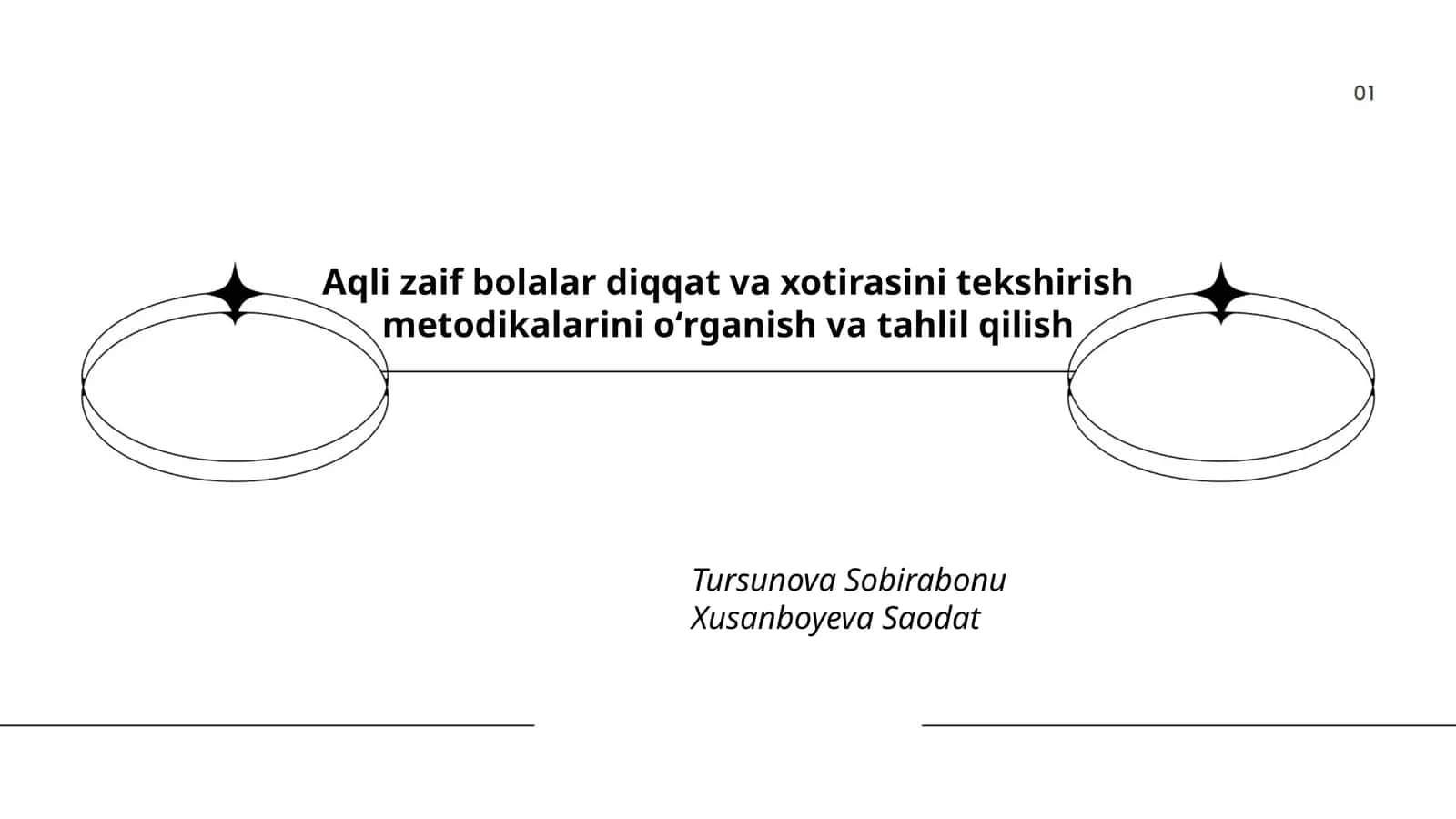 Aqli zaif bolalar diqqat va xotirasini tekshirish metodikalarini oʻrganish va tahlil qilish