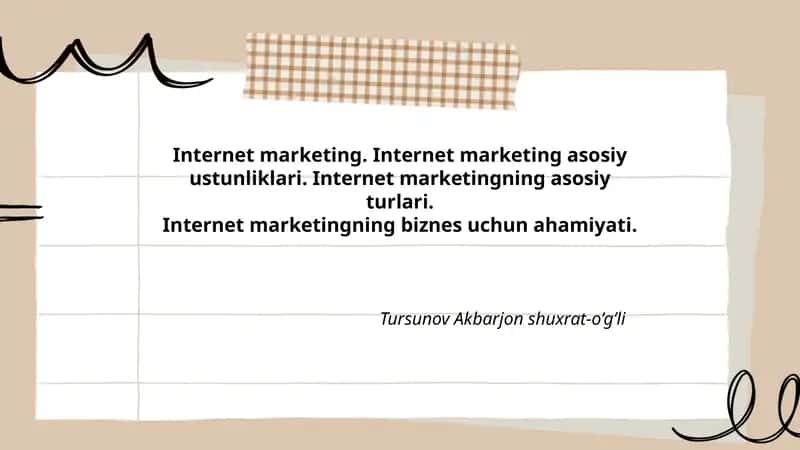 Internet marketing