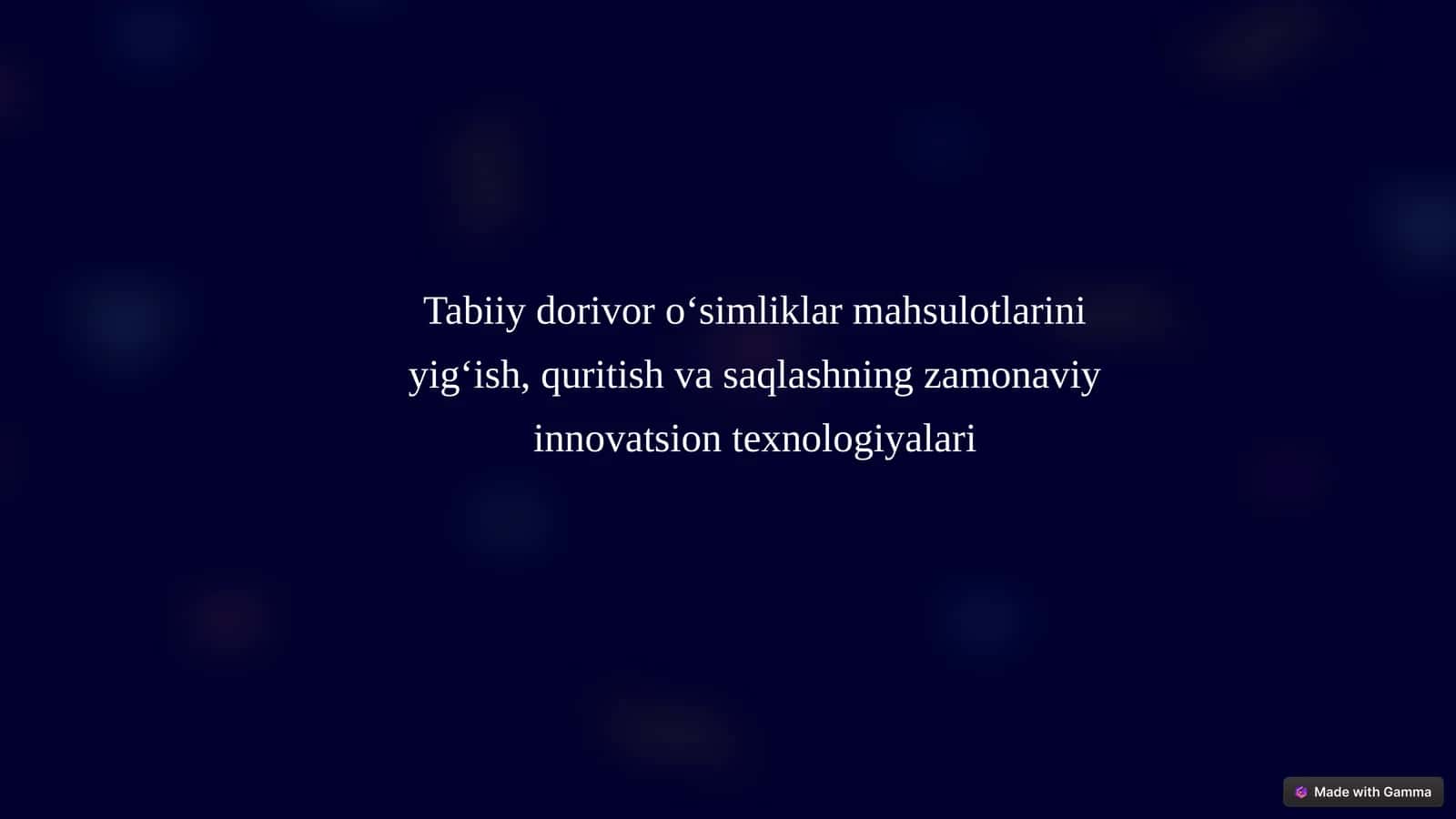 O‘simliklar yig‘ish texnologiyalari