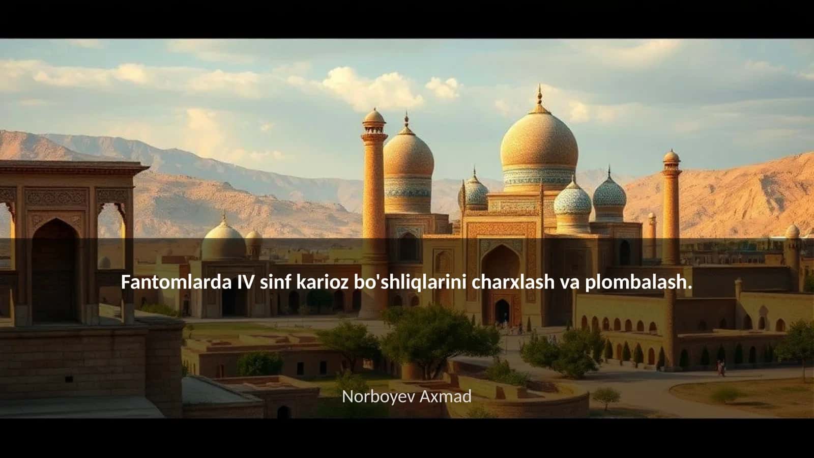 Fantomlarda IV sinf karioz bo'shliqlarini charxlash va plombalash