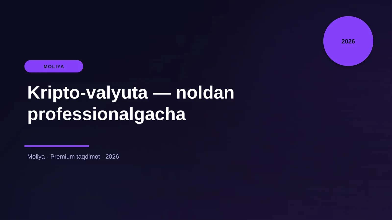 Kripto-valyuta — noldan professionalgacha