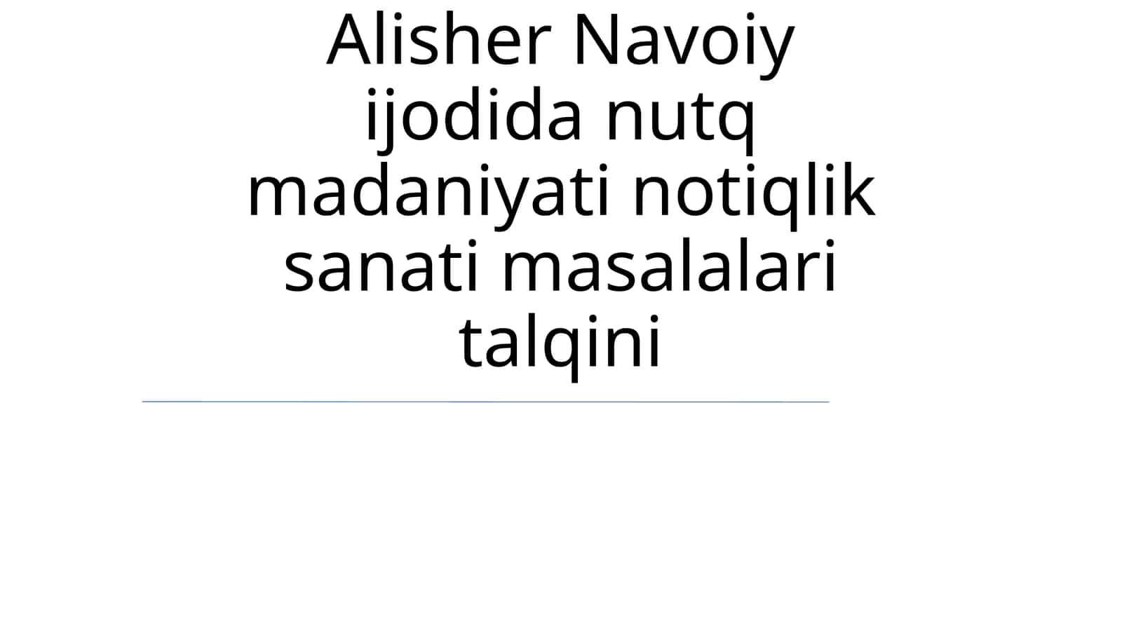 Navoiy uslubi