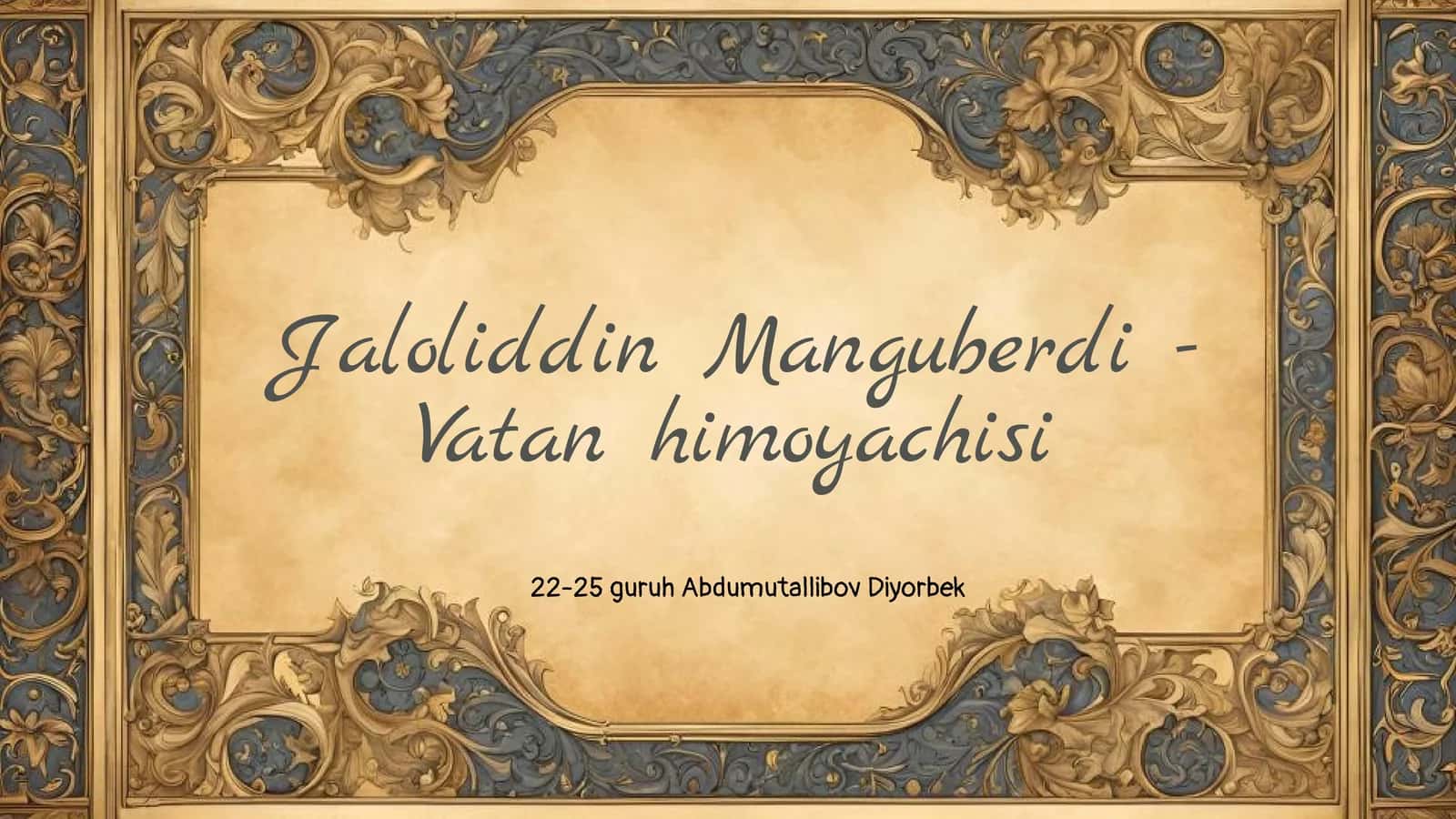 Jaloliddin Manguberdi - Vatan himoyachisi