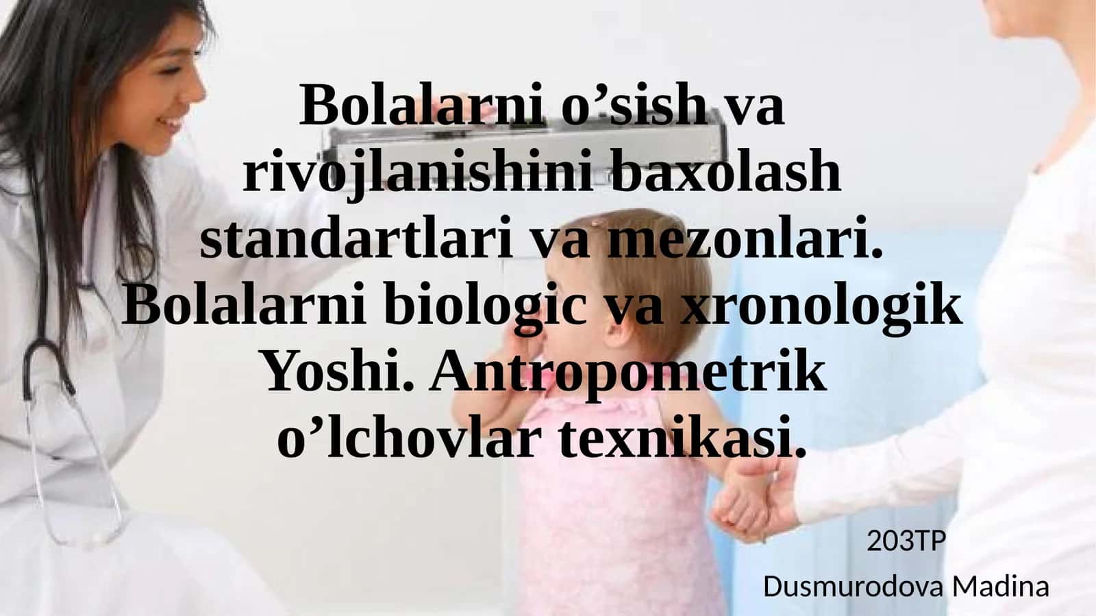 Bolalarnio’sish va rovojlanish standartlari va mezonlari