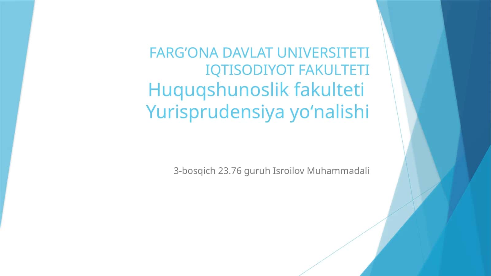 Yurisprudensiya yo'nalishi